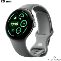 Bracciale orologio Google Pixel in gomma grigia da 20 mm di qualità