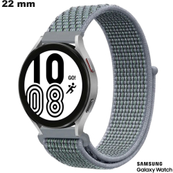 Brazalete 22 mm Nylon Samsung reloj inteligente Gris