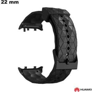 Pulsera de caucho negro de 22 mm para reloj inteligente Huawei de calidad