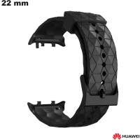 Bracelet Caoutchouc Noir de montre connectée 22mm Huawei de qualité