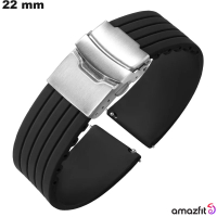 Comprar Pulsera de Silicona Amazfit de 22mm para smartwatch Negra