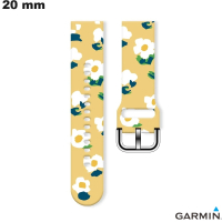 Comprar Pulseira de Silicone 20 mm Amarelo Garmin para relógio Floral