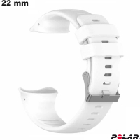 Bracciale 22 mm smartwatch Polar Bianco Caucciù di qualità