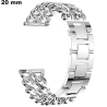 Bracelet montre Double Acier Inox 20mm Argenté