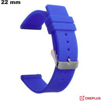 Pulsera de caucho para reloj de 22 mm OnePlus Azul ● Calidad Premium