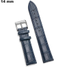 Blauwe horlogeband 14mm Echt leer | Verzending binnen 24 uur