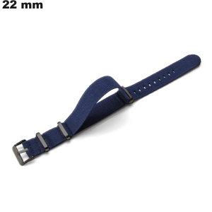 Pulsera Azul Reloj Nylon 22mm - Envío Gratuito