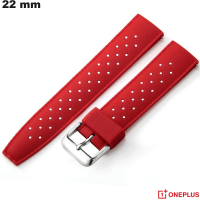 22mm OnePlus Red Silicone Watch Strap | 24h Shipping