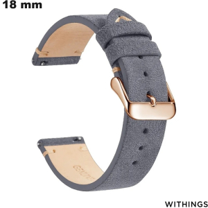 Armband Withings Smartwatch Echtes Leder 18mm Grau günstig