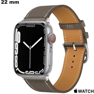 Vendita Bracciale Grigio alla moda Apple Watch in Pelle Vera 22mm
