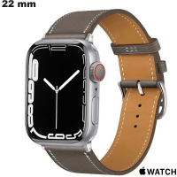 Vendita Bracciale Grigio alla moda Apple Watch in Pelle Vera 22mm