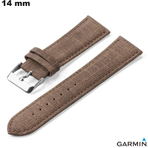 Pulseira de 14mm Tecido Marrom para relógio inteligente Garmin de qualidade Pulseira de 14mm Tecido Marrom para relógio inteligente Garmin de qualidade