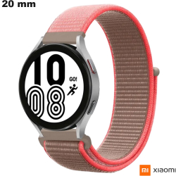 Bracciale Velcro Tessuto Rosa 20 mm Xiaomi per smartwatch