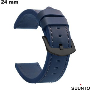 Acheter Bracelet Suunto grain lisse Bleu 24 mm Cuir Synthétique