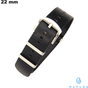 Vente Bracelet 22 mm Nylon Haylou montre intelligente Noir Vente Bracelet 22 mm Nylon Haylou montre intelligente Noir