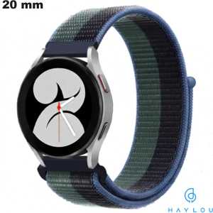 goedkopere Haylou Scratch 20mm groene nylon smartwatchband