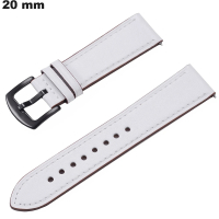 Echt Leder Horloge Band 20mm Wit \ Gratis Verzendin