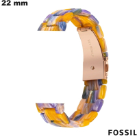 Pulsera reloj Naranja Fossil 22mm Resina - Montaje Fácil