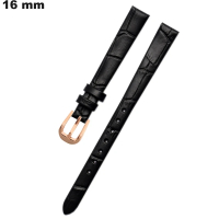 Echtem Lederarmband Schwarz für 16 mm Uhr: Kostenloser Versand ab 20€