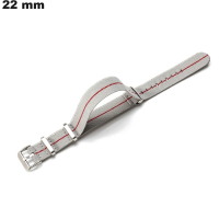Pulsera de 22 mm de tejido gris para reloj ● Envío gratuito