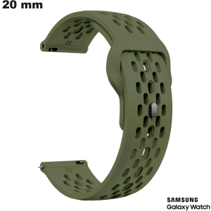 Armband Grün Silikon 20 mm für hochwertige Samsung Smartwatch