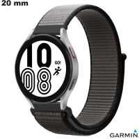 Pulseira de Nylon smartwatch Garmin Cinza 20mm / Qualidade Premium