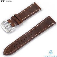 Bracciale per orologio in vera pelle Haylou Marrone 22mm economico