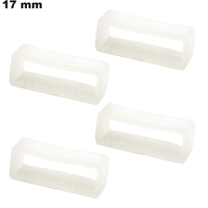 4 Schlaufen 17mm Transparent Uhr Silikon ● Premium-Qualität 4 Schlaufen 17mm Transparent Uhr Silikon ● Premium-Qualität
