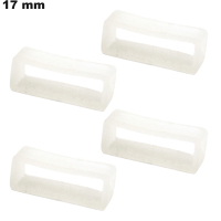 4 Loops 17mm Transparent montre Caoutchouc ● Qualité Premium