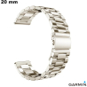 Venda de Pulseira de Elos de Metal Prateado para Relógio Garmin 20mm