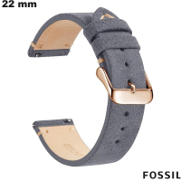 Venta de pulsera gris de 22 mm de cuero auténtico para reloj Fossil