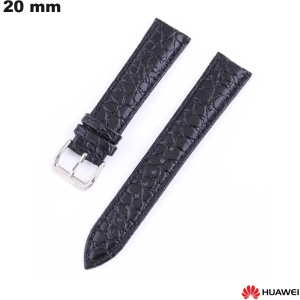 Armband 20 mm Huawei Schwarz Echtes Leder Smartwatch Kaufen