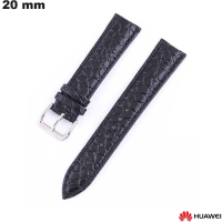 Armband 20 mm Huawei Schwarz Echtes Leder Smartwatch Kaufen