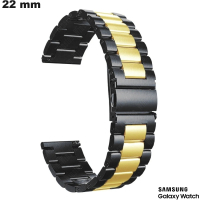 Bracelet de montre 22mm Noir Samsung Acier Inoxydable pas cher