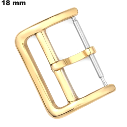 Bucle de reloj 18 mm Dorado Ardillon Acero Inoxidable