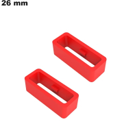 2 Passants montre 26 mm  Silicone Rouge / Qualité Premium