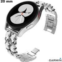 Bracelete Garmin 20mm Prata relógio inteligente Metal de qualidade