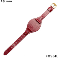 Pulsera de cuero genuino para reloj de 18 mm Roja Fossil barata