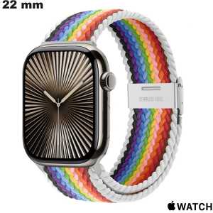 Bracelet de montre 22 mm Multicolore recyclé Apple Watch de qualité