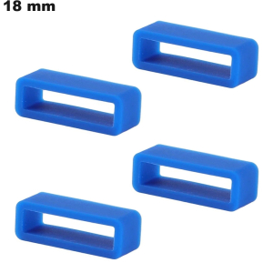 4 Loops Silicone Bleu 18 mm de bracelet : Port à 3,99€ 4 Loops Silicone Bleu 18 mm de bracelet : Port à 3,99€