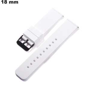 Armband 18mm horloge Siliconen Wit \ Verzendtijd 24u Armband 18mm horloge Siliconen Wit \ Verzendtijd 24u