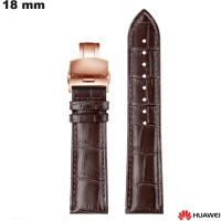 Bracelet 18mm Cuir véritable Marron Huawei - Port Offert