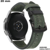 Verkauf Echtes Lederarmband 20mm für Samsung Uhr Grün