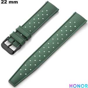 Bracelet montre 22mm Honor Vert Confortable Silicone pas cher
