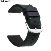 Armband aus Kunstleder für Uhr Schwarz 24mm \ Versandkosten 3,99€