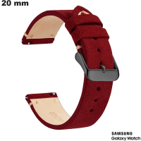 Armband 20mm Rot Samsung Echtes Leder Smartwatch von hoher Qualität