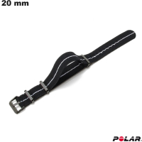 Vendita Bracciale Nylon 20mm per orologio intelligente Nero Polar