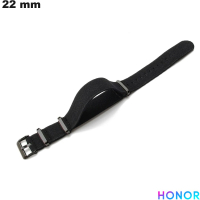 Bracelet Honor Tissu Noir 22mm montre - Frais de Port 3,99€