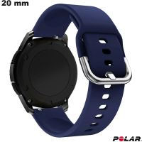 Bracciale in silicone nero Polar comodo orologio 20 mm economico