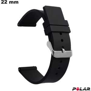 22 mm Black Rubber Climbing Watch Bracelet Polar Quality